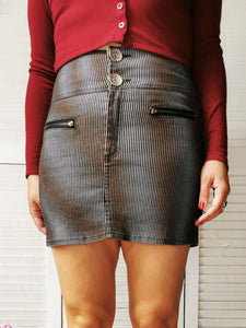Vintage 90s minimalist striped tight mini skirt