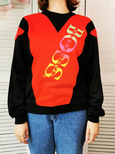 Vintage 90s color block crew neck oversized sweatshirt