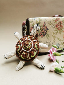 Handmade crochet Turtle keychain