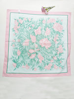 Load image into Gallery viewer, Vintage 90s pastel floral print large square scarf
