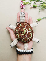 Load image into Gallery viewer, Handmade crochet Turtle keychain
