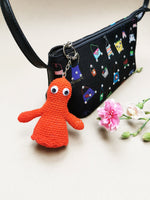 Load image into Gallery viewer, Handmade crochet Red Ghost keychain
