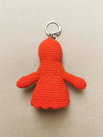 Load image into Gallery viewer, Handmade crochet Red Ghost keychain
