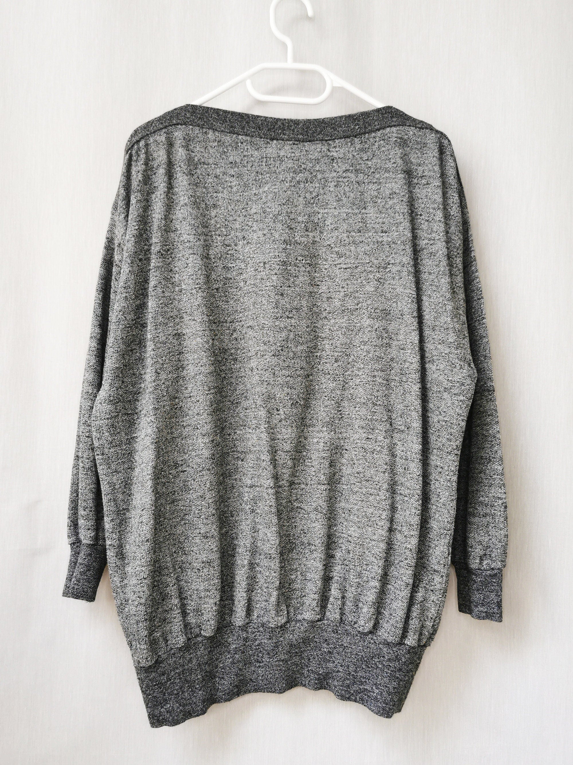 Vintage 90s grey heart print oversized sweatshirt