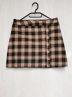 Load image into Gallery viewer, Vintage 00s tartan plaid brown mini skirt
