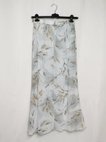 Load image into Gallery viewer, Vintage 90s baby blue rye print maxi chiffon skirt
