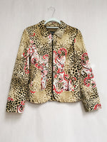 Load image into Gallery viewer, Vintage 90s Betty Barclay abstract animal print zipped blazer jacket
