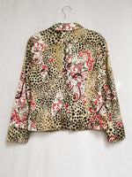 Load image into Gallery viewer, Vintage 90s Betty Barclay abstract animal print zipped blazer jacket
