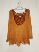 Load image into Gallery viewer, Vintage 90s cooper brown sheer knit long jumper to
