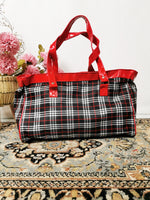 Load image into Gallery viewer, Vintage Y2K 00s plaid large shoulder bag
