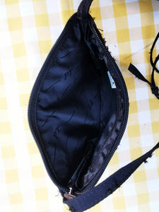 Vintage 90s black shimmer mini long handle shoulder bag