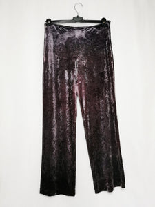 Vintage 90s shimmer purple velveteen straight pants