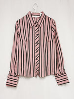 Load image into Gallery viewer, Vintage 90s pink striped formal smart woman shirt
