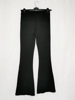 Load image into Gallery viewer, Vintage 90s black jersey casual stretch flare pants
