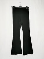Load image into Gallery viewer, Vintage 90s black jersey casual stretch flare pants
