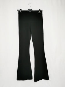 Vintage 90s black jersey casual stretch flare pants