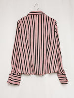 Load image into Gallery viewer, Vintage 90s pink striped formal smart woman shirt
