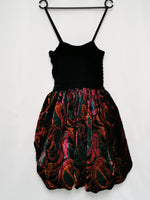 Load image into Gallery viewer, Vintage 90s velveteen spaghetti straps mini bubble dress
