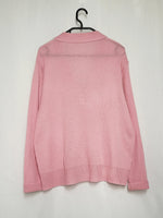 Load image into Gallery viewer, Vintage 90s dusty pink buttons down Preppy cardigan top
