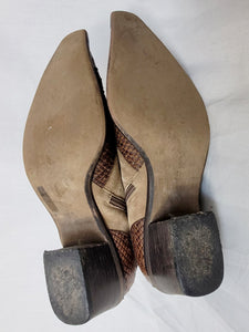 Vintage 90s brown suede Western Cowboy ankle shoes