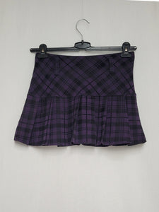 Vintage 00s Y2K checked pleated preppy grunge mini skirt