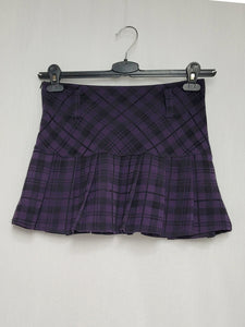 Vintage 00s Y2K checked pleated preppy grunge mini skirt