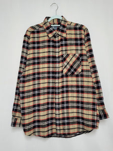 Vintage 90s menswear tartan unisex oversize shirt top