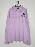 Load image into Gallery viewer, Vintage Y2K 00s lilac purple long sleeve polo jumper top
