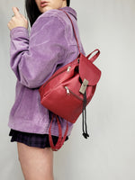 Load image into Gallery viewer, Vintage 00s Y2K vine red small backpack bag
