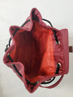 Load image into Gallery viewer, Vintage 00s Y2K vine red small backpack bag
