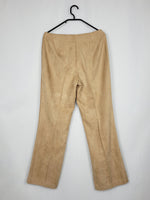 Load image into Gallery viewer, Vintage 90s camel brown faux suede smart straight pants
