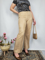 Load image into Gallery viewer, Vintage 90s camel brown faux suede smart straight pants
