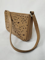 Load image into Gallery viewer, Vintage 90s brown laser cut small shoulder bag
