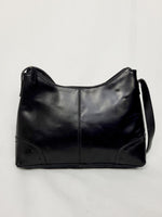 Load image into Gallery viewer, Vintage 90s minimalist black leather shoulder bag
