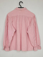 Load image into Gallery viewer, Vintage 60s striped puff sleeve baby doll blouse top
