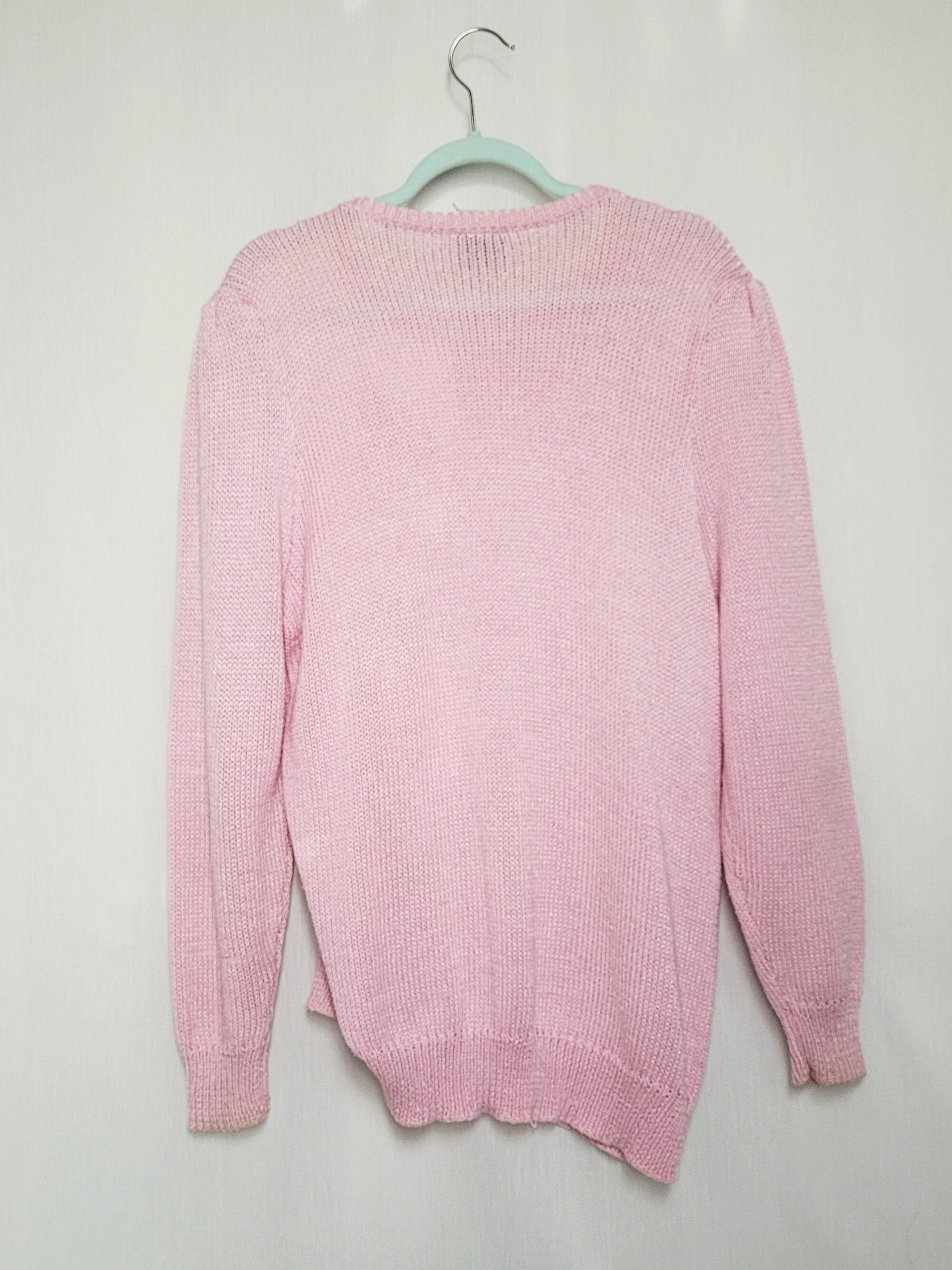 Vintage 90s pink applique Moms jumper top