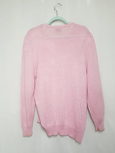 Vintage 90s pink applique Moms jumper top