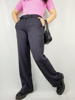 Load image into Gallery viewer, Vintage 90s dark grey smart straight pants
