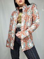 Load image into Gallery viewer, Vintage 90s menswear abstract paisley unisex shirt
