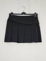 Load image into Gallery viewer, Vintage 00s Y2K wrapped pleated preppy grunge mini skirt
