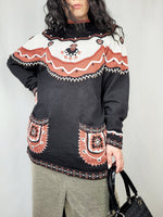 Load image into Gallery viewer, Vintage 90s Fair isle abstract print knitted jumper top
