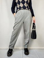 Load image into Gallery viewer, Vintage 90s monochrome dogtooth high waist smart pants
