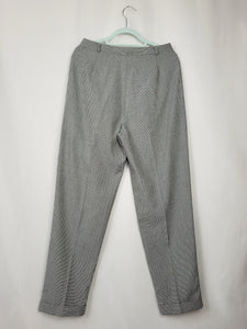 Vintage 90s monochrome dogtooth high waist smart pants