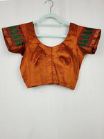 Load image into Gallery viewer, Vintage 90s orange folk handmade crop top
