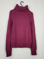 Load image into Gallery viewer, Vintage 90s purple knitted roll neck jumper top
