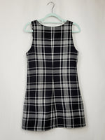 Load image into Gallery viewer, Vintage 90s black smart casual checked mini dress
