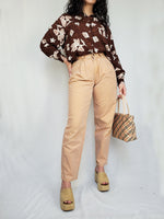 Load image into Gallery viewer, 90s Vintage high waist peach pink jeans pants
