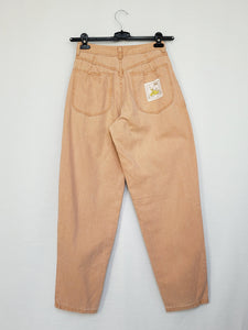 90s Vintage high waist peach pink jeans pants