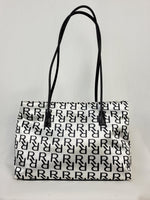 Load image into Gallery viewer, Vintage 00s Y2K white monogram print shoulder bag
