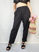 Load image into Gallery viewer, Vintage 90s black polka dot casual summer pants
